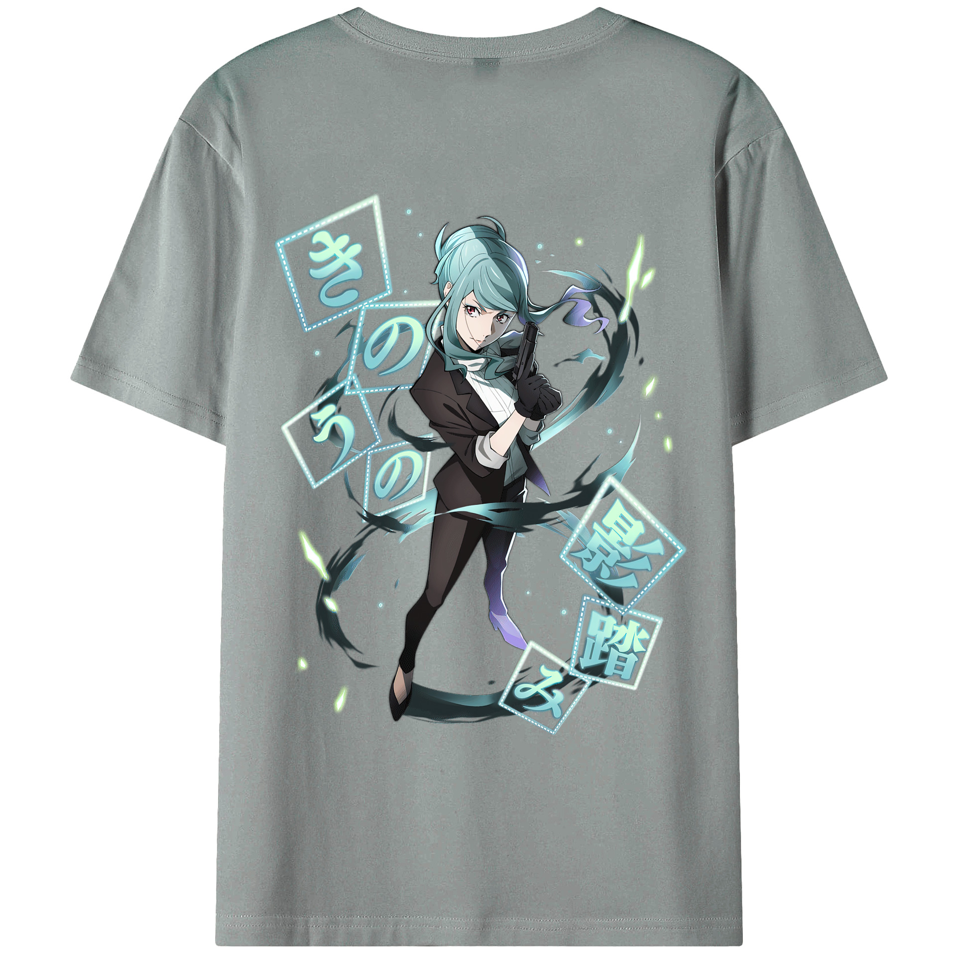 （画像用） 文豪ストレイドッグス Bungo Stray Dogs 綿100％ メンズ半袖Tシャツ（バックプリント） 通気性